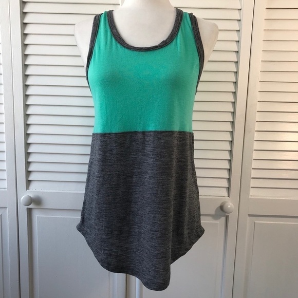 SO Racerback Color Block Polyester Blend Tan Top - Picture 1 of 6